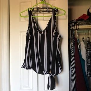 Black and white stripes light Dynamite cami